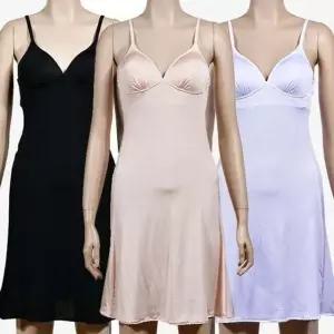 원피스 OPS 홈웨어 린다 쿨인견 무지 캡일체형 끈조절 롱 슬립