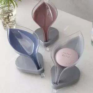 나뭇잎 모양 욕실 비누 받침 홀더 주방 수세미 받침대