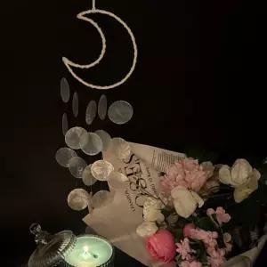 초승달 자개모빌 썬캐쳐 화이트 모빌 썬캐 처 쳐 자개 방꾸미기 풍경