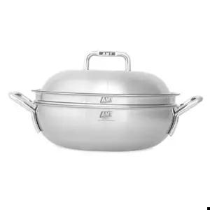 AMT 통5중 뚜껑 스텐 파티웍 찜기 양수냄비 28cm 1P