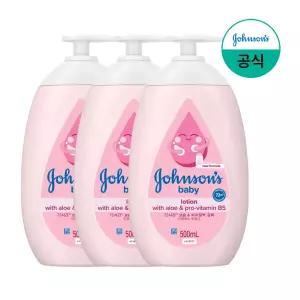 [존슨즈베이비/공식] 핑크로션 500ml x3 외 유아바디케어 모음전(로션,워시,오일 외)
