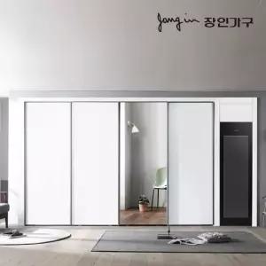 장인가구 단테 스탠다드 미러 스타일러 슬라이딩 붙박이장 300cm