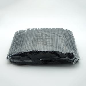 일회용 자바라 빨대 7mm 25cm 검정 벌크 500개 스트로우