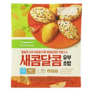 풀무원 우리집새콤달콤 유부초밥 (4인분) (330g) 탕비실 회사 도시락 야식 간식 술안주 1set
