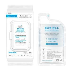 물따로 물따로 생분해 신생아물티슈 오리지날 캡형 (40매/12set) )