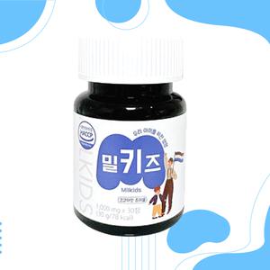 키즈랩스 밀키즈 1000mg 30정 어린이 우유 칼슘