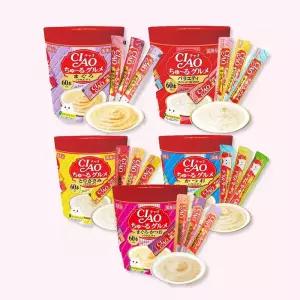 이나바 고양이 간식 챠오츄르 구루메 버라이어티 60p 모음