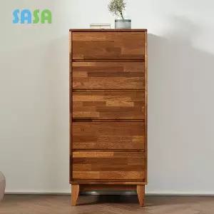 [SASA]사사가구 우드픽 멀바우 원목 5단서랍장 600