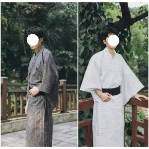 남성 유카타 기모노 일본 전통의상 목욕가운 가디건