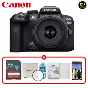캐논 정품 EOS R10+RF-s 18-45mm IS STM KIT/프리미엄 6종세트/128G+MCUV필터+카드리더기+청소도구+극세사융+액정보호필름 / TJ