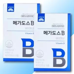 비타민B영양제 고려은단 메가도스B 컴플렉스 60정x2박스 비오틴 판테톤산 나이아신 엽산