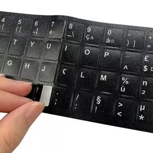 키스킨 스티커 한글 키보드 한영 PVC 키캡 자판 컴퓨터 노트북 블랙 차밴픈
