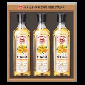 식용유선물세트 명절 설선물 사조대림 해표 고급유3호 카놀라유 기름 쇼핑백포함
