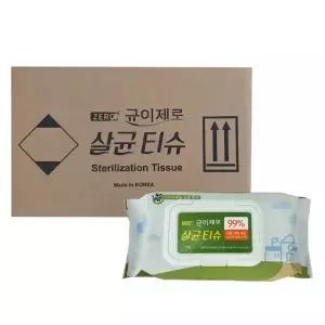 균이제로 알콜 손 항균 제균 살균 소독티슈 캡형 75매 24개