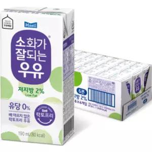 매일 멸균 소화가잘되는우유 저지방 우유