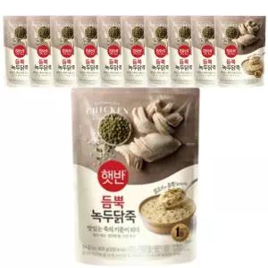 CJ 햇반 듬뿍 녹두닭죽 420g, 10개