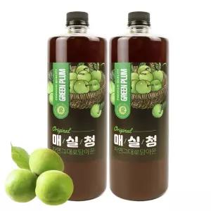 하동 우수한품질 2병 새콤달콤 액기스 매실액 숙성 매실청 매실원액 1000ml