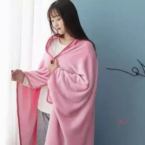 여름담요 이불대용 극세사 차박 얇은 블랭킷 캠핑 블랭캣 쇼파 소파 침구 입는 망토 똑딱이단추ijk608