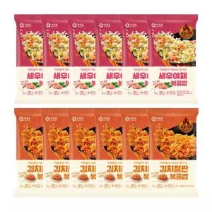 아워홈 새우볶음밥 250g, 6개 + 김치철판볶음밥 250g, 6개 총 12 개