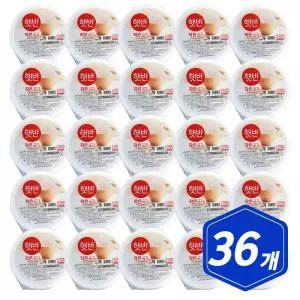 햇반 백미 작은공기 130g x 36개 자취생 혼밥 사무실 즉석밥 렌지밥 아침밥