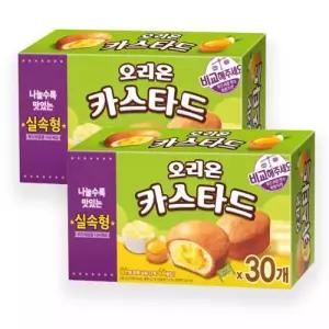 오리온 카스타드 대용량 30개입 690g 2팩 60개