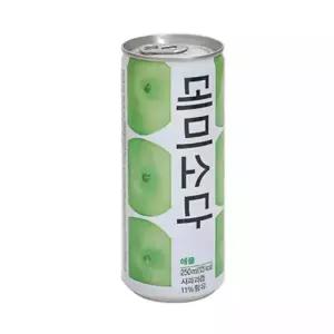 동아오츠카 데미소다 애플 250ml 캔 음료수 탄산 탄산 청량감 상쾌함 자몽 레몬 250