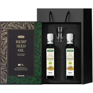 르반테유기농 대마종자유 250ml 2병 선물세트+오일잔블랙쇼핑백