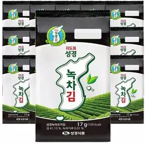 생활 성경김 녹차조각김 지도표 녹차 조각김 17g x 30봉 수앤서C1