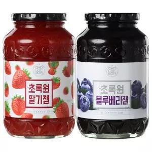 초록원 딸기잼1kg + 블루베리잼1kg
