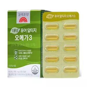 고려은단 식물성 퓨어 알티지 오메가3 기억력+ 60캡슐 X 3개 (3개월분)