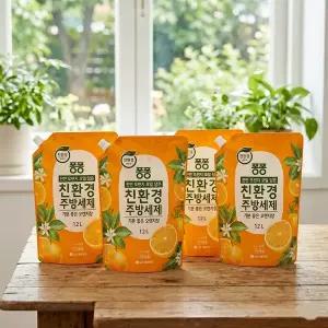 퐁퐁 친환경 주방세제 오렌지 1200ml x 4개