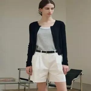 드로우핏 우먼 DRAWFITWOMEN 썸머 컬러 라인 린넨 가디건 BLACK