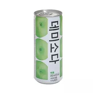 (동아오츠카) 데미소다 애플 (250ml 캔)음료수 탄산 탄산수 청량감 상쾌함 자몽 레몬 250