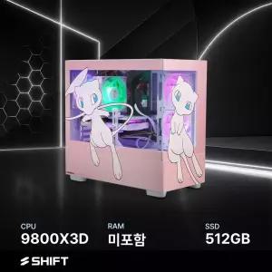 주연테크 시프트 PKMv98XHFVR-512G 포켓몬스터 뮤 AMD 라이젠7 9800X3D 반본체 게이밍 컴퓨터