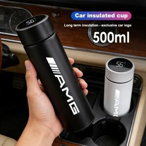 차량용 보온컵 500ml 물컵 커피 차 보온병 (메르세데스 벤츠 호환 AMG W223 W206 W464 W247 W167 호환)