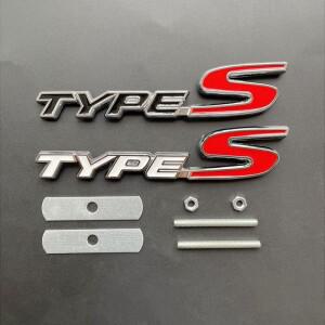 3D 메탈 레드 타입 S 로고 문자 Honda CIVIC FN1 8TH Accord Integra Mugen Type 스티커 액세서리 용 자동