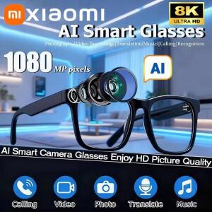 샤오미 AI 스마트 안경 HD 카메라 LED 조명 번역 대화 290mAh 배터리 회의 영상 녹화 야외 스포츠 선글라스