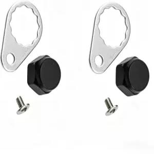 2Pcs 실버 M7 낚시 릴 나사 너트 캡 금속 손잡이 크랭크 및 왼쪽 오른쪽 접시 DIY 액세서리 사냥 잠금판