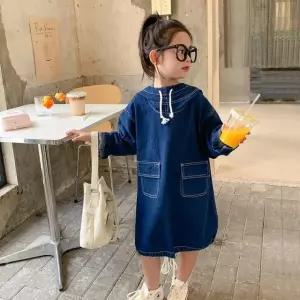 어린이집 키즈 등원복 실내복 원피스 여아 아동 유아 유치원 데님후드