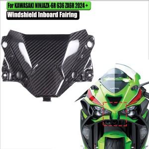 가와사키 NINJAZX-6R 636 ZX6R 2024 + 3K 순수 탄소 섬유 앞유리 인보드 페어링 수정된 바이크 오토바이 액