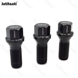 Jntitanti 레이싱 부품 콘 시트 Gr.5 티타늄 허브 휠 M14*1.25*28-45mm BMW 미니 롤스로이스