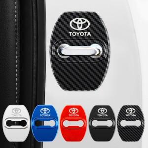 4PCS 자동차 문 잠금 커버 케이스 도요타 chr 코롤라 캠리 rav4 야리스 hilux 프리우스 아벤시스 아우리스