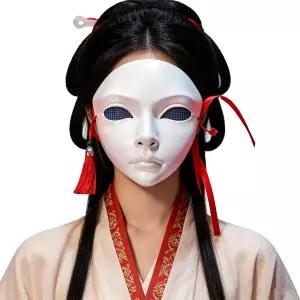 리이 키츠네 풀페이스 마스크 기계적 감각의 가면 무도회 드레스를 입고 코스프레 의상을 일본 스타일