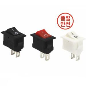 10pcs 15x10 2 핀 3A 250V 레드 블랙 화이트 보트 스위치 스냅인 SPST ON OFF 로커 미니 KCD11