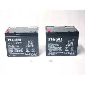 TIGER 대세 스쿠터/휠체어용 배터리 12V 75Ah (2개/1세트) - HS-890/895/7200/리더/마라톤