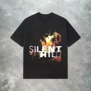 Silent Hill PS2 티셔츠 레트로 Y2K 호러 게임 코튼 커플 올시즌 스트리트웨어 셔츠 그래픽