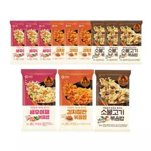 아워홈 새우볶음밥 250g+김치철판볶음밥 250g+소불고기 볶음밥 230g 각 4개 총12개