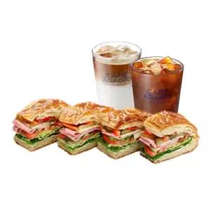(파리바게뜨) 집콕 한끼 세트(런치 샌드위치+아이스 아메리카노+아이스 카페라떼)
