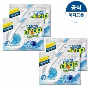 [이지드롭] 변기크리너 리필브러쉬 4팩(향선택 가능)/핸들미포함
