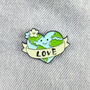 CQY136 지구 사랑 환경 보호 LOVE 행사 뱃지 배지 브로치